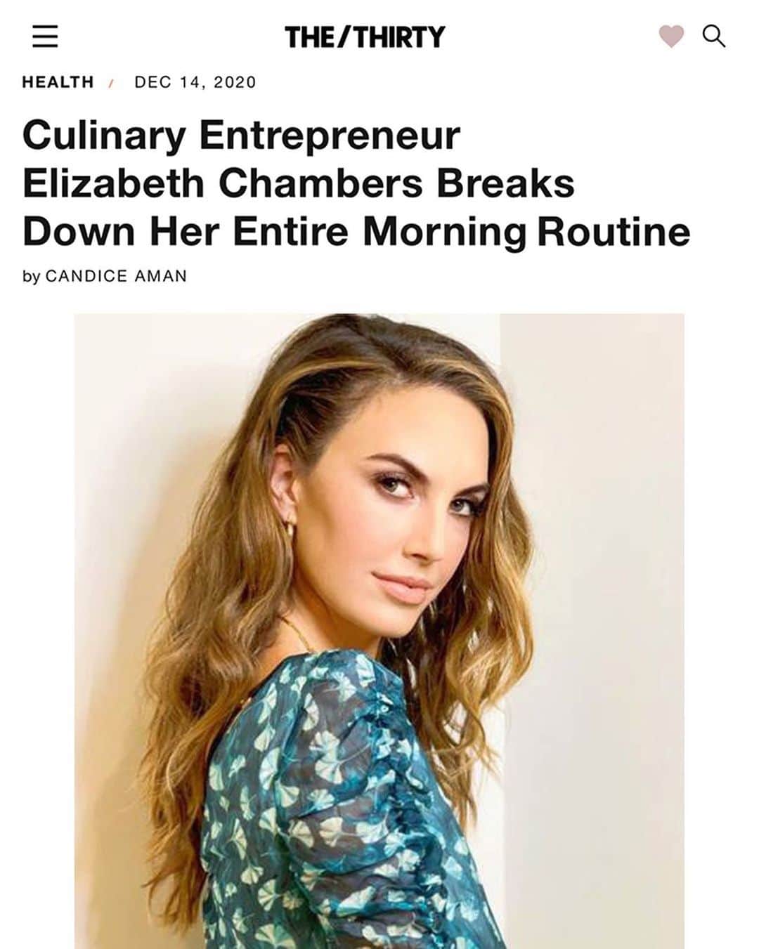 Elizabeth Chambers Hammerのインスタグラム：「My 5 min @cledepeaubeauteus beauty routine, a Juicy Jude workout that’s all about the 🍑, the lunch you need in your life and a very homemade set-up for Zoom, all before noon.  Insta takeover now @whowhatwear @thethirty. Link in bio 🤍」