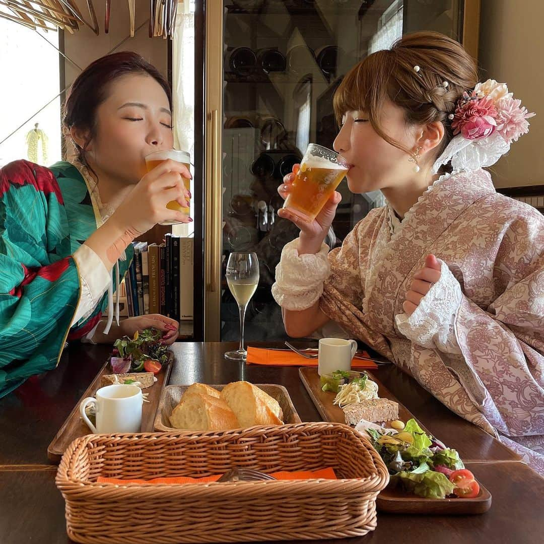 もえのあずきさんのインスタグラム写真 - (もえのあずきInstagram)「鎌倉デートでいつもいくお店でランチ🥰🥰  #鎌倉グルメ #鎌倉デート #鎌倉野菜#鎌倉散歩 #kimono#kimonostyle #kimonofashion #japanesefood #japanesegirl #japaneseculture #大食い」12月15日 0時13分 - moeazukitty