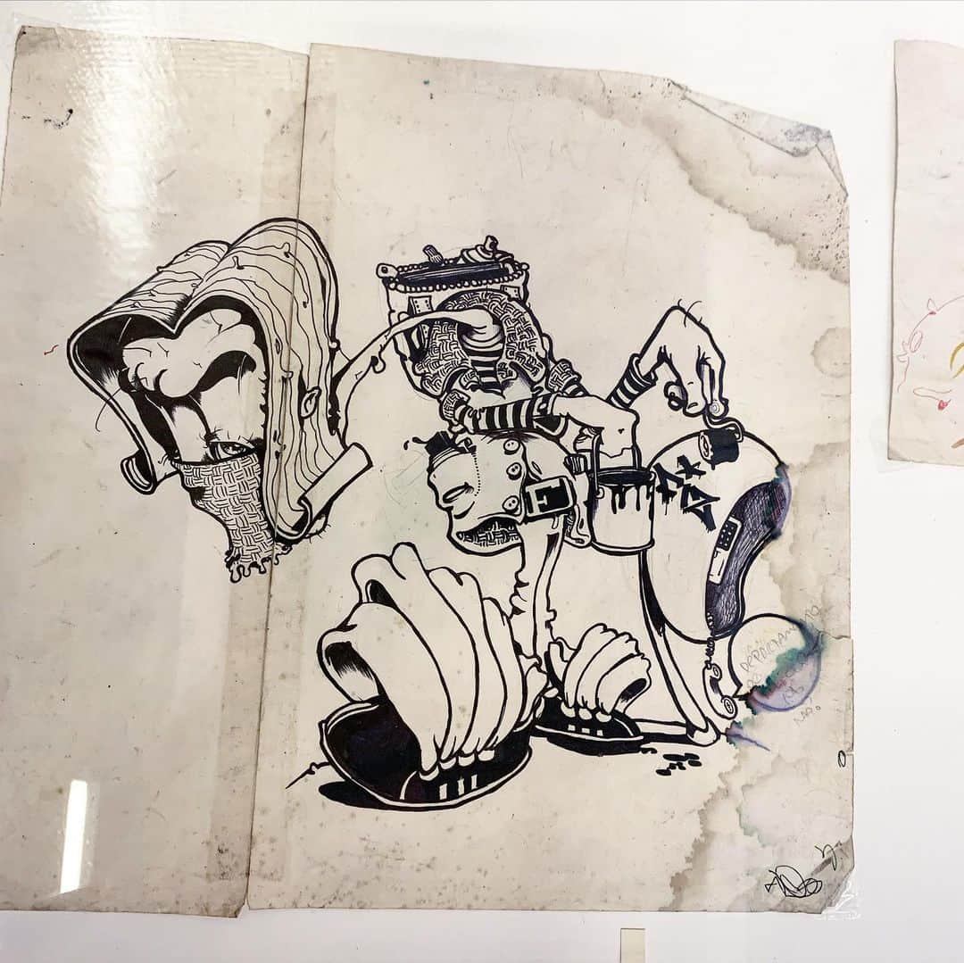 osgemeosのインスタグラム：「drawings from the 1980’s / 1990’s Desenhos antigos dos anos 1980’s e 90’s exposição #SEGREDOS @pinacotecasp  #Wildstyle」