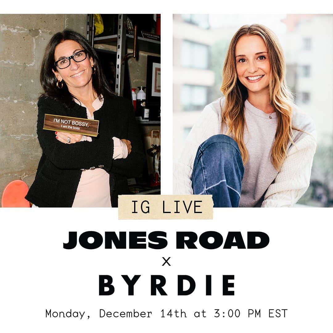 ボビー・ブラウンのインスタグラム：「Excited to go live with @byrdiebeauty’s GM @leahwyar on the @jonesroadbeauty IG page today at 3PM EST. We’re going to chat all things beauty, brand successes, failures, and product launches. Plus a few makeup tips & tricks of course. Comment any questions you have here, and we’ll do our best to answer them. See you soon.」