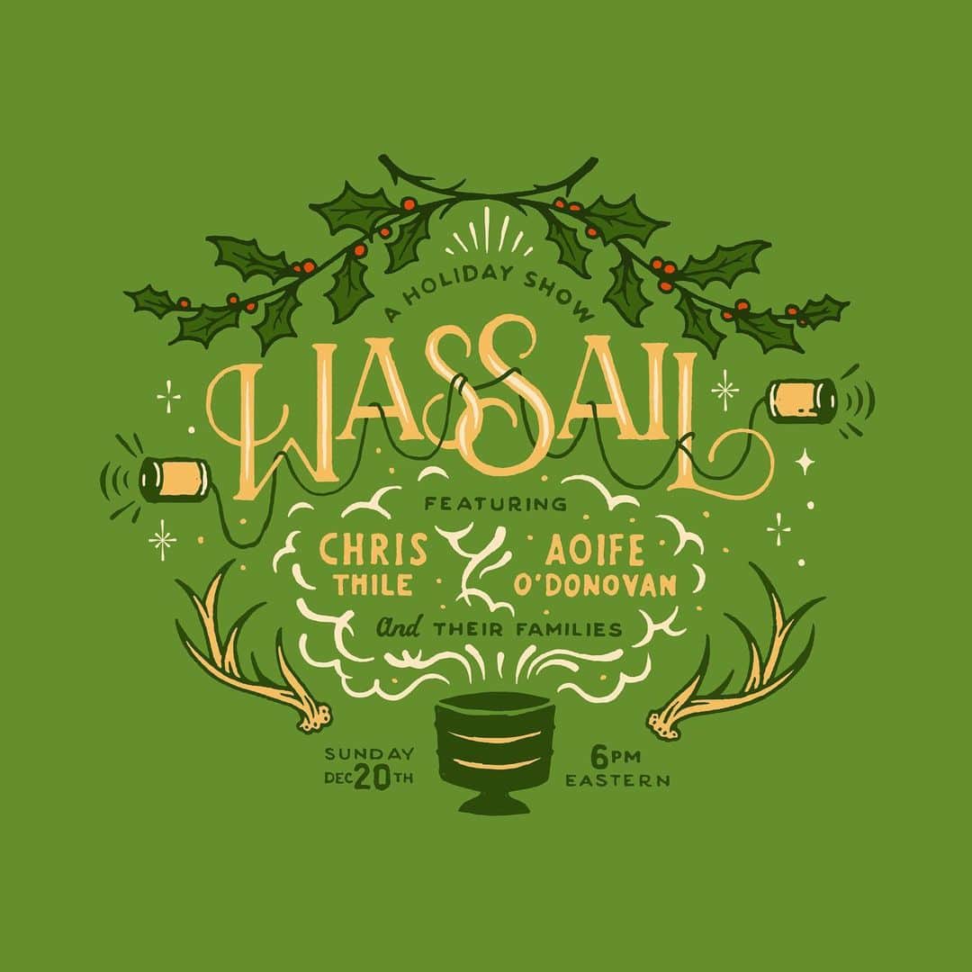 クレア・コフィーのインスタグラム：「The families Thiloffee and O’Donasen invite you to a song-filled, bourbon-infused holiday romp with music, stories, latkes, and surprise toddler cameos (due to lack of childcare). Link to tickets in bio with a portion of each sale going to the Food Bank of Western Mass. Brought to you by extensive PCR testing and strict quarantine measures. @christhile @aoifemaria @ejacobsenmusic」