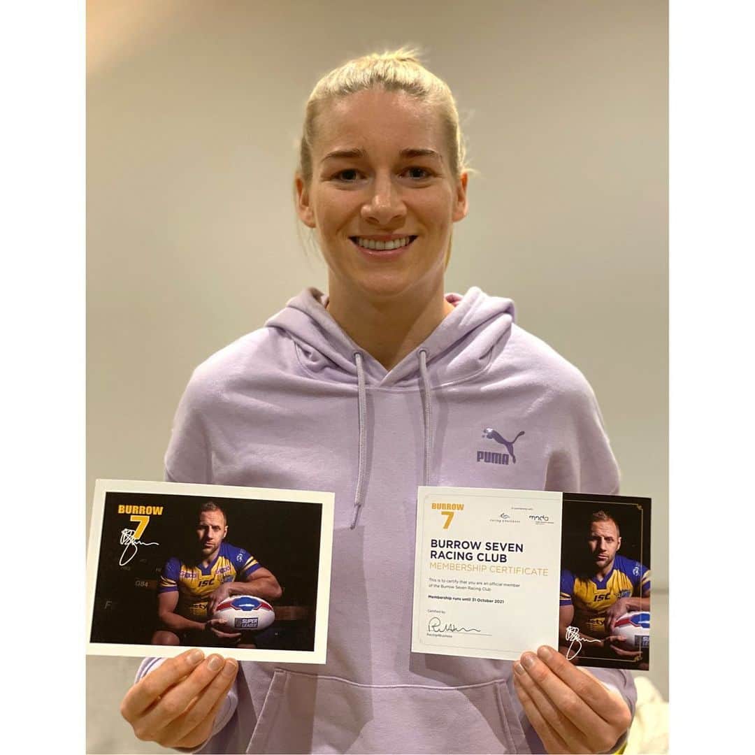 ジェンマ・ボナーのインスタグラム：「Extremely humbled + so proud to become an ambassador for @burrowseven .. the charity is doing some amazing work all in honour for the incredible @rob7lindsey as together we continue to fight against @mndassoc 💙」