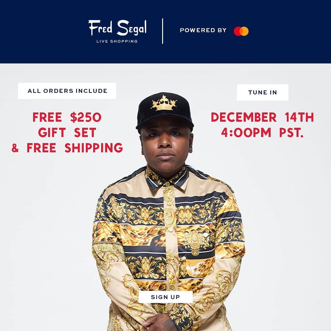 Fred Segalさんのインスタグラム写真 - (Fred SegalInstagram)「TODAY: We’re going live with @stuzoclothing at 4:00 and @royaljellynyc at 4:45! 🎁  Link in bio for all the deets 📲  FS Live, Powered by @mastercard   #liveshopping #shoplive #talkshoplive #liveshop #liveshoppinglosangeles #liveshoppingla #onlineshopping #fslive #fredsegal」12月15日 5時30分 - fredsegal
