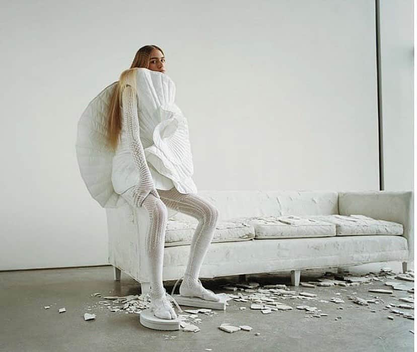 スリーアズフォーのインスタグラム：「Thank you @zoomagazine for featuring our last collection on @nikki.mcguire styled by: @joanneblades photographer: @msprouty #ss2021 #zoomagazine #threeasfour #fashion」