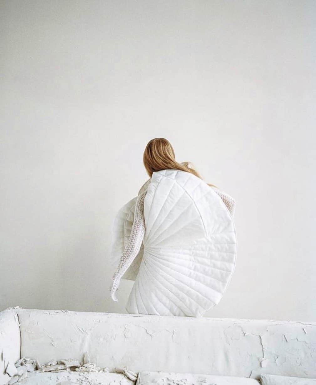 スリーアズフォーのインスタグラム：「Thank you @zoomagazine for featuring our last collection on @nikki.mcguire styled by: @joanneblades photographer: @msprouty #ss2021 #zoomagazine #threeasfour #fashion」