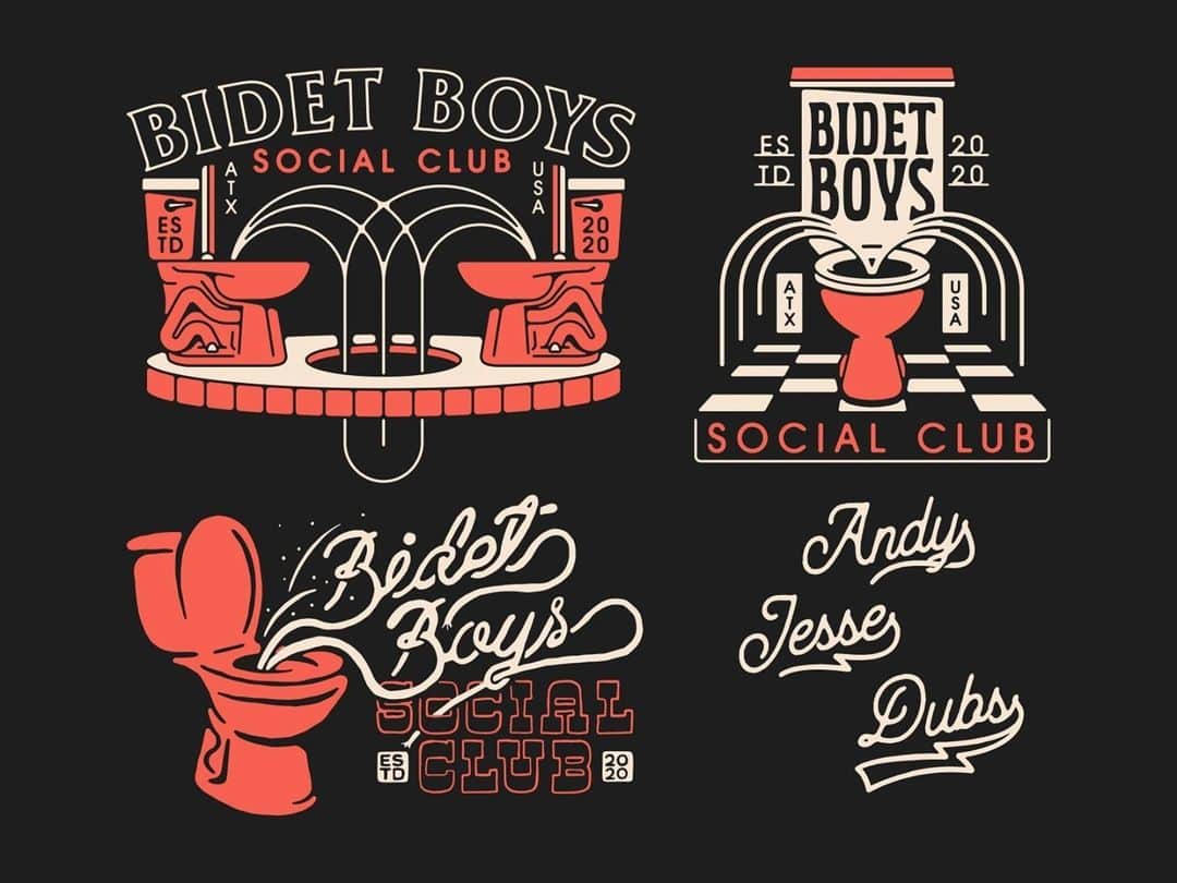 Dribbbleさんのインスタグラム写真 - (DribbbleInstagram)「Bidet Boys by Consume Design ⠀ ⠀ #dribbble #design #branding #logo #logodesign #dribbblers」12月15日 5時44分 - dribbble