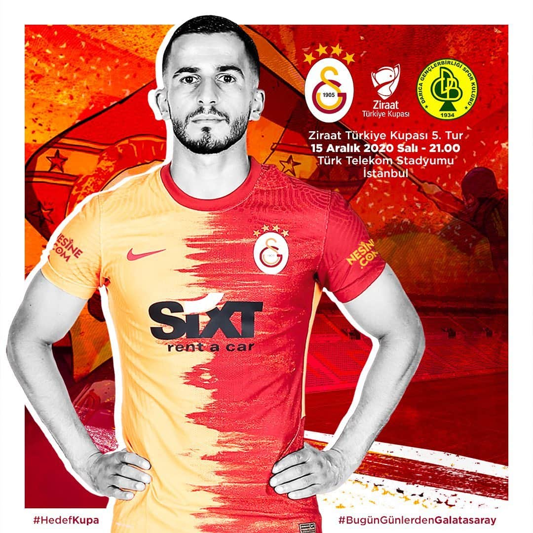 ガラタサライSKさんのインスタグラム写真 - (ガラタサライSKInstagram)「#BugünGünlerdenGALATASARAY 💪 #HedefKupa ✊  🏆 Ziraat Türkiye Kupası 🗓 5. Tur Karşılaşması ⚽ Darıca Gençlerbirliği 📆 15.12.2020 ⏰ 21.00 🏟 Ali Sami Yen Spor Kompleksi Türk Telekom Stadyumu 📲 #GSvDGB 🔗 https://www.galatasaray.org/haber/futbol/maca-dogru-galatasaray-darica-genclerbirligi/47680」12月15日 6時00分 - galatasaray