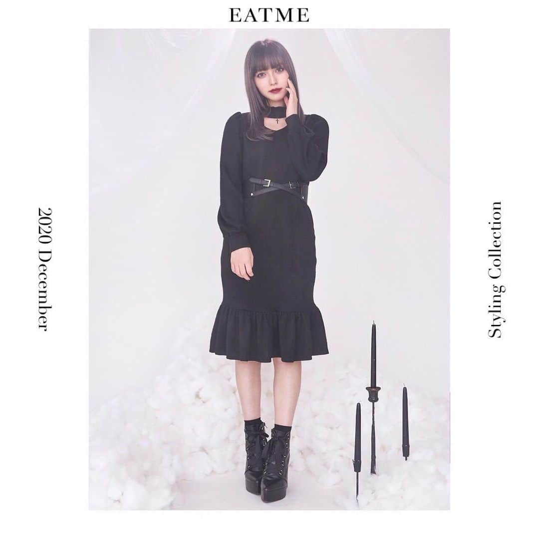 EATMEさんのインスタグラム写真 - (EATMEInstagram)「12.15 update… #EATME #DECEMBER #LOOK #COLLECTION #RomanticRosarium @raimu0726_official  🚺:161cm . TOP画面のURLからEATME WEB  STOREをCHECK▶︎▶︎▶︎ @eatme_japan . 🌹ハイネックリブワンピース ¥9,000(＋tax) BLK.PNK.GRY ☑︎FREE ※発売中 . #EATME_COLLECTION #EATME #eatmejapan #イートミー」12月15日 17時04分 - eatme_japan