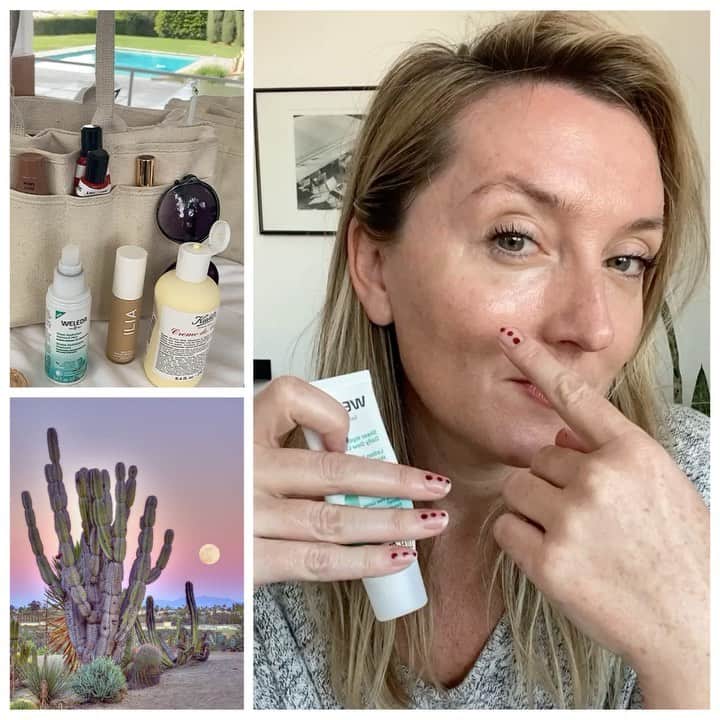 JO BAKERのインスタグラム：「G L A S S Y • S K I N 💦  I love glassy bouncy hydrated skin... that beams with or without makeup. Hydration for my face, body and lips and hands...My skin has been so dry this last month being back in LA so here are a few things I have personally been loving both at home on myself and on the few jobs I’ve been lucky enough to have.  1- Daily Dew Lotion (instant dewy lightweight hydration) @weleda_usa  2- Body Serum @necessaire  3- Brightogist Solid Tincture (to help fade sun spots)  4- Serum Foundation (light and dewy natural coverage ) @iliabeauty  5- La Creme Main @welovecoco @chanel.beauty  6- Moisture Mist (to refresh makeup and skin on set) @weleda_usa  7- CBD Sport lip Balm (a lil addicted to applying this yummy thick non sticky balm- heals my chapped lips and love the slim packaging!  @kosas  That’s all.... a few of my current favs this month. More to come #jobakermakeupartist #skincare #makeupartist #makeup #skincareproducts #dewy #hydration #glassyskin #lipcare」