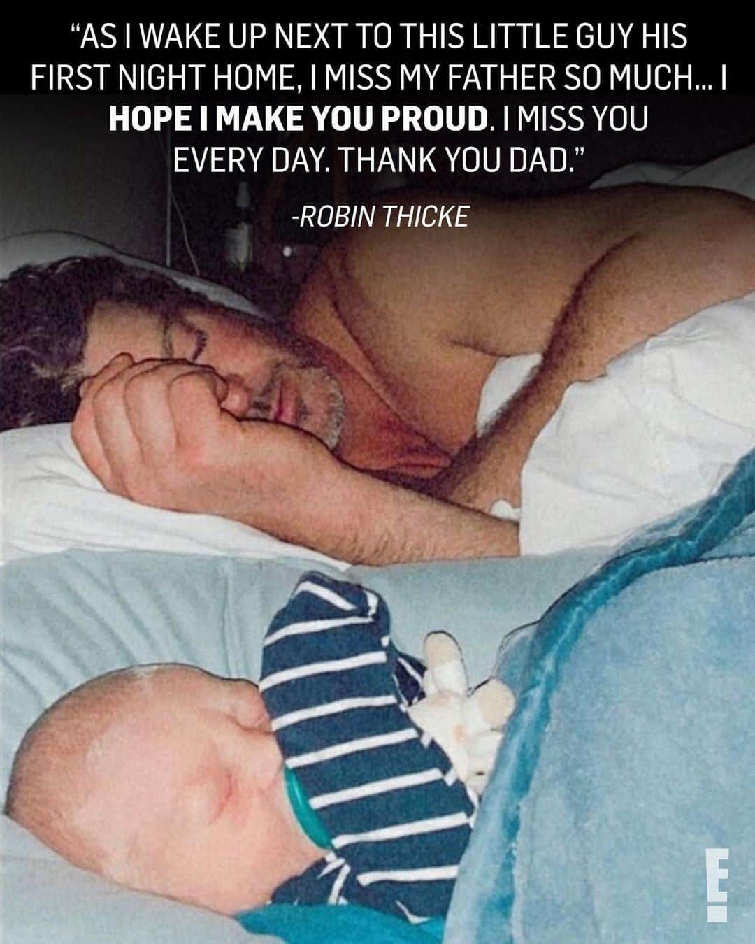 E! Onlineさんのインスタグラム写真 - (E! OnlineInstagram)「Robin Thicke honored his late father Alan Thicke on the fourth anniversary of his passing, just two days after his son Luca Patrick was born. ❤️ (📷: @robinthicke)」12月15日 10時01分 - enews