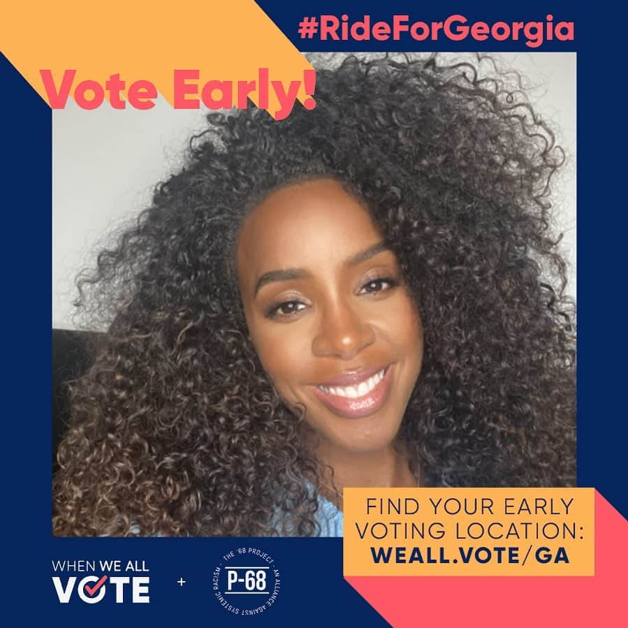 ケリー・ローランドさんのインスタグラム写真 - (ケリー・ローランドInstagram)「Early Voting has officially started in Georgia! In this runoff election, affordable healthcare, a living wage and more are on the ballot. Head to weall.vote/ga to find your early voting location and make a plan to cast your ballot in the Senate Runoff Election. Early Voting ends on Dec. 31st in Georgia. If you’re not voting early, you’re voting late. Cast your ballot today! @whenweallvote @ga_votes @progressgeorgia  #RideForGeorgia #StayWokeVote #GoVoteGA #PostThePeach #GeorgiaOnMyMind #GeorgiaRunoff #SenateRunoff」12月15日 11時10分 - kellyrowland