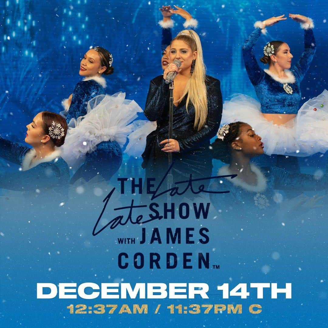 メーガン・トレイナーさんのインスタグラム写真 - (メーガン・トレイナーInstagram)「Don’t miss my performance of Christmas Got Me Blue on the @latelateshow tonight with my girls!!💙😍 thank youuu @j_corden @cbstv 🎄」12月15日 11時20分 - meghantrainor