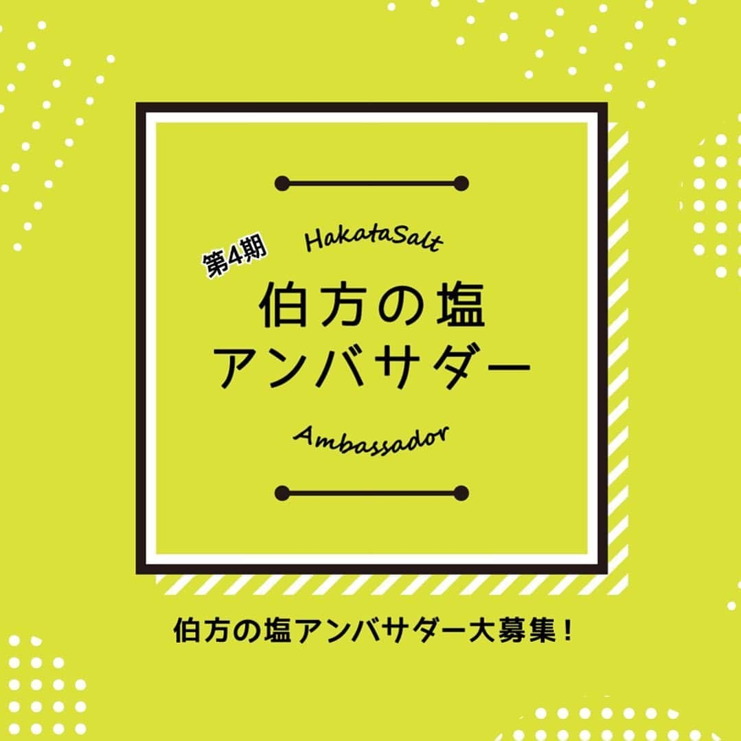 伯方塩業株式会社 伯方の塩さんのインスタグラム写真 - (伯方塩業株式会社 伯方の塩Instagram)「. 残り6日！！！☃️ . 🌈Instagram第4期伯方の塩アンバサダー大募集🌈 当社では、商品の使い方や魅力を発信してくださるアンバサダーを募集しています☺️ . 応募は簡単！ ① Instagramで伯方の塩公式アカウント（@hakatanoshio_official）をフォロー ② #伯方の塩アンバサダー募集 をつけて「アンバサダー希望」「なりたい」などの応募する旨を一言入れ、このポストをリポスト、または募集ポストの画像スクリーンショットを投稿。 ③ 応募完了🕺 . 粗塩をはじめ、フルール・ド・セルなどの人気商品や、担当者も欲しい！こだわりの就任記念品をプレゼント🎁 今回は愛媛の工芸品#砥部焼 のプレートです💓 . 詳しい内容はInstagramプロフィール欄のURLからご覧いただけます📣 たくさんのご応募お待ちしております🙇🌟 . 🔴応募期間🔴 2020年12月7日(月)～12月20日(日) アンバサダー候補者には12月28日(月)までに公式アカウントからDMをお送りします。 . ※非公開アカウントは対象外とさせていただきます。 ※伯方の塩アンバサダー経験者の方もご応募可能です。 . #伯方の塩 #アンバサダー#おうち時間#おうちカフェ#おうちごはん#塩#SALT#料理#レシピ#伯方塩業#料理好きな人と繋がりたい#料理#かんたんレシピ#簡単レシピ#くっきんぐらむ#料理記録#豊かな食卓#丁寧な暮らし#暮らしを楽しむ#我が家の食卓#今日のごはん#いつものごはん#お菓子作り#お菓子好きな人と繋がりたい#手作りお菓子#手作りおやつ#簡単おやつ」12月15日 13時45分 - hakatanoshio_official