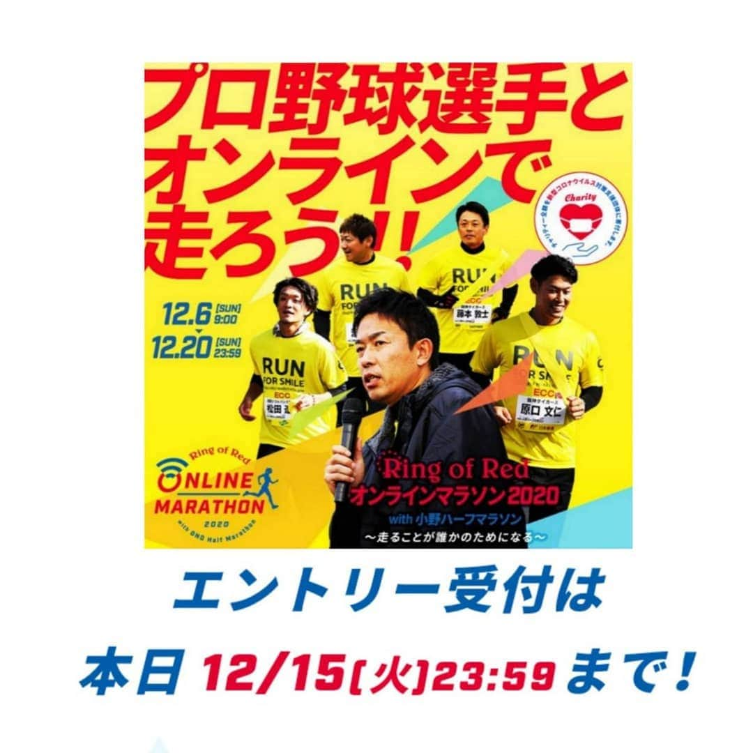 Office S.I.C 公式さんのインスタグラム写真 - (Office S.I.C 公式Instagram)「★ Ring of Red オンラインマラソン 2020 with 小野ハーフマラソン  ※エントリーはプロフィール画面のリンクから🎵  ～走ることが誰かのためになる～  【大会開催期間】 2020年12月6日(日)～2020年12月20日(日)23:59  #大会会長 #赤星憲広 #大会アンバサダー #狩野恵輔 @keisuke_kanoh_official #チャリティーランナー #原口文仁  #俊介  #藤本敦士  #濱中治 #Tー岡田 #中川圭太 #ringofredオンラインマラソン2020with小野ハーフマラソン #小野ハーフマラソン #小野マラソン #オンラインマラソン #マラソン #エントリー #ランナー #ランニングアプリ #走ることが誰かのためになる #プロ野球選手とオンラインで走ろう #チャリティー #新型コロナウイルス対策支援団体 #ringofred  #リングオブレッド #阪神タイガース #オリックスバファローズ #福岡ソフトバンクホークス #松田遼馬」12月15日 14時39分 - office_sic
