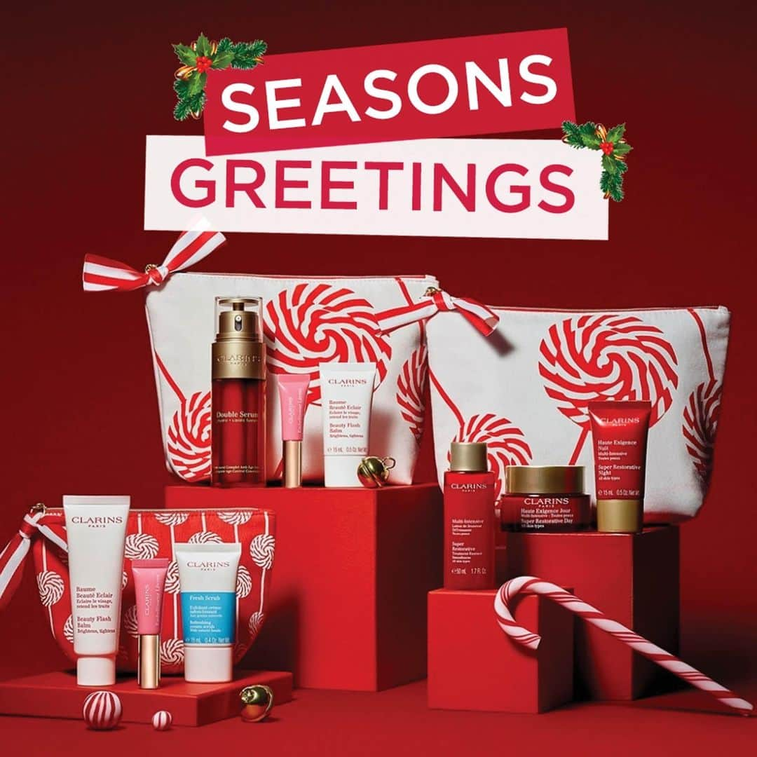 Clarins Australiaさんのインスタグラム写真 - (Clarins AustraliaInstagram)「We're wishing you a happy festive season! Choose the ideal Christmas Gift Set for your loved ones - or yourself - from our luxury holiday sets! You can use our complimentary Virtual Boutique consultation or our online Gift Finder to find the perfect present. It's going to be a very Clarins Christmas 🎅.⁣ ⁣ #ClarinsAus #ChristmasWithClarins #ClarinsHoliday #giftfinder #Christmasgift #beautygift #clarinskincare #clarinsmakeup」12月15日 15時00分 - clarinsanz