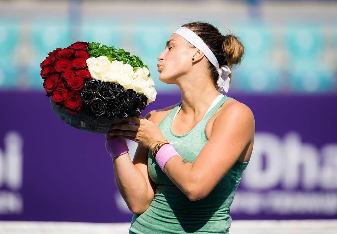 WTA（女子テニス協会）さんのインスタグラム写真 - (WTA（女子テニス協会）Instagram)「Congratulations to @sabalenka_aryna, your first singles champion of 2021! 🏆 #AbuDhabiWTA」1月13日 19時54分 - wta