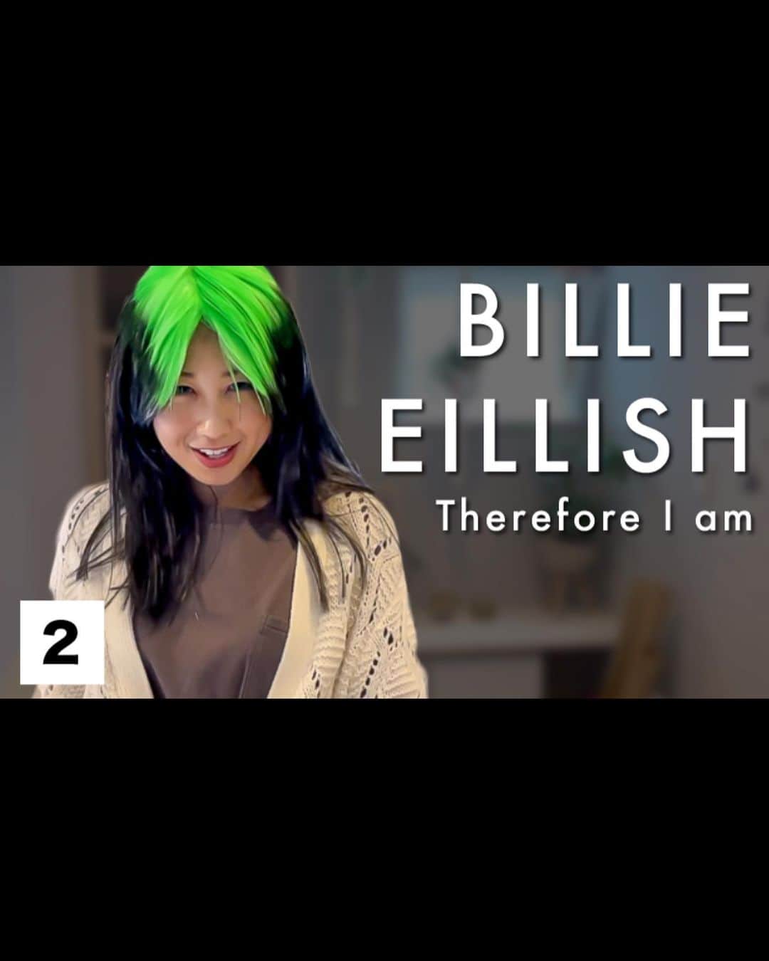 吉田ちかさんのインスタグラム写真 - (吉田ちかInstagram)「Another new look hahaha﻿ Billie Eillish parody video coming out tomorrow! Help me decide on the thumbnail... swipe to see the 3 different versions I’ve made. I’ve numbered them so let me know which one you like! ﻿ ﻿ またまたイメチェン🤣﻿ 明日ビリーアイリッシュのパロディー動画をアップします！翌日は歌詞の解説も👍え？パロディーいらない？失礼しました🙇‍♀️ サムネイル迷ってるので皆さんのご意見を教えてください〜スワイプして3つのバージョンをご覧ください☆番号をつけてるのでコメントでどれが好きか教えてもらえたら嬉しいです🙏﻿ ﻿ #billieeillish #ワンリンにしか見えない #根本グリーン嫌いじゃないかも  #ネイル適当すぎる #養生テープ🤣」1月13日 12時36分 - bilingirl_chika