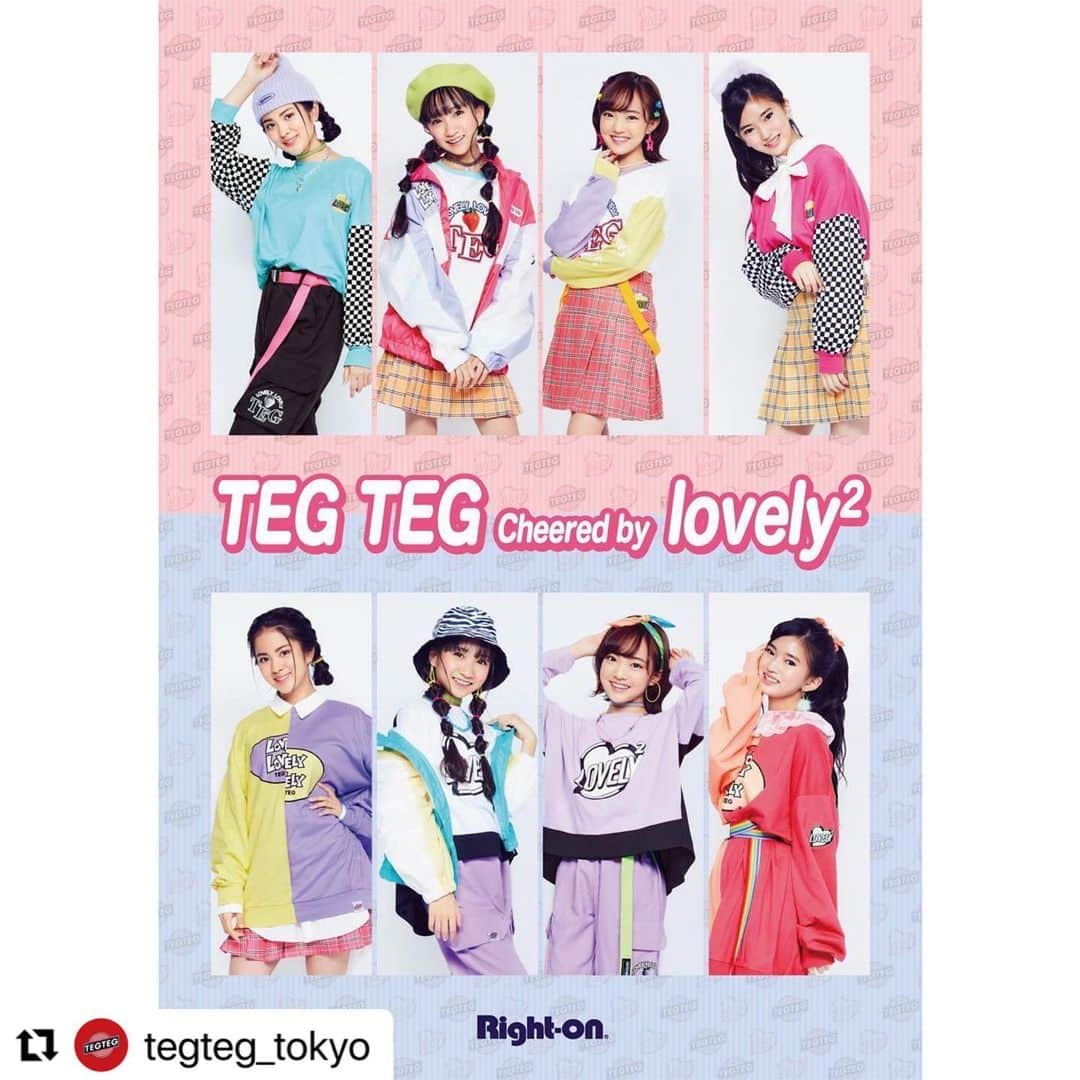 mirage²（ミラージュミラージュ）のインスタグラム：「#Repost @tegteg_tokyo with @make_repost ・・・ 【TEG TEG cheered by lovely²】　﻿ ﻿ TEG TEG cheered by lovely²の﻿コラボキッズウェアを ライトオンのオンラインショップにて、先行予約を受付中🛍﻿ ﻿ 是非、この機会にチェックしてみてください📍﻿ ﻿ ■商品情報﻿ 先行予約期間﻿ 2021年1月7日（木）正午～2021年1月24日(日)23:59﻿ ﻿ 予約方法：ライトオンONLINE SHOP﻿ （https://right-on.co.jp）﻿ ﻿ お届け予定日：2月上旬予定﻿ ﻿ 店頭販売日：2021年2月1日(月)予定　　﻿ ※ライトオンの限定店舗にて展開予定﻿ ﻿ #lovely2 ﻿ #tegteg﻿ #righton﻿」