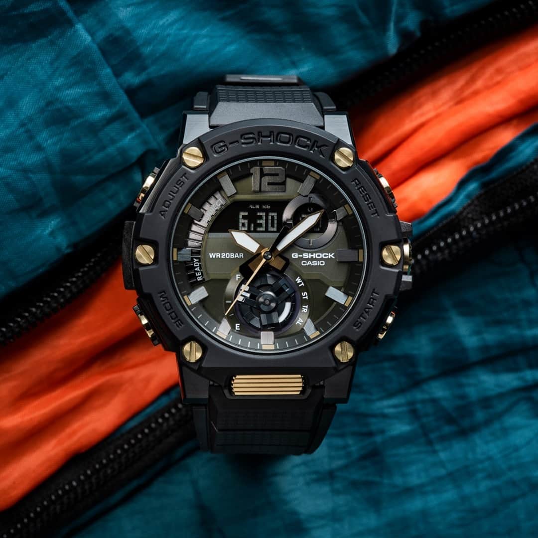 G-SHOCKさんのインスタグラム写真 - (G-SHOCKInstagram)「G-STEEL GST-B300  ブラックにゴールドの差し色を入れたNewカラーのGST-B300XB-1A3JFをご紹介。各ボタンと美錠にゴールドIPを用い、文字板にはグリーンを使うことでスタイリッシュに仕上げています。  Introducing the GST-B300XB-1A3JF, a new color addition to G-STEEL, which is accented by black and gold coloring. These models feature an unique color scheme, such as buttons and a buckle which are finished with gold IP ion plate, and a green dial, emphasizing its stylish design.  GST-B300B-1AJF  #g_shock #g_steel #gstb300 #watchoftheday」1月13日 17時00分 - gshock_jp
