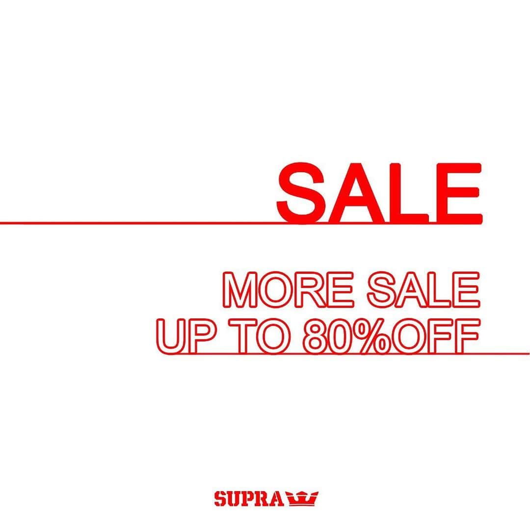 SUPRA TOKYOのインスタグラム：「. [ MORE SALE ] up to 80% off  instore & online 🔥🔥🔥」