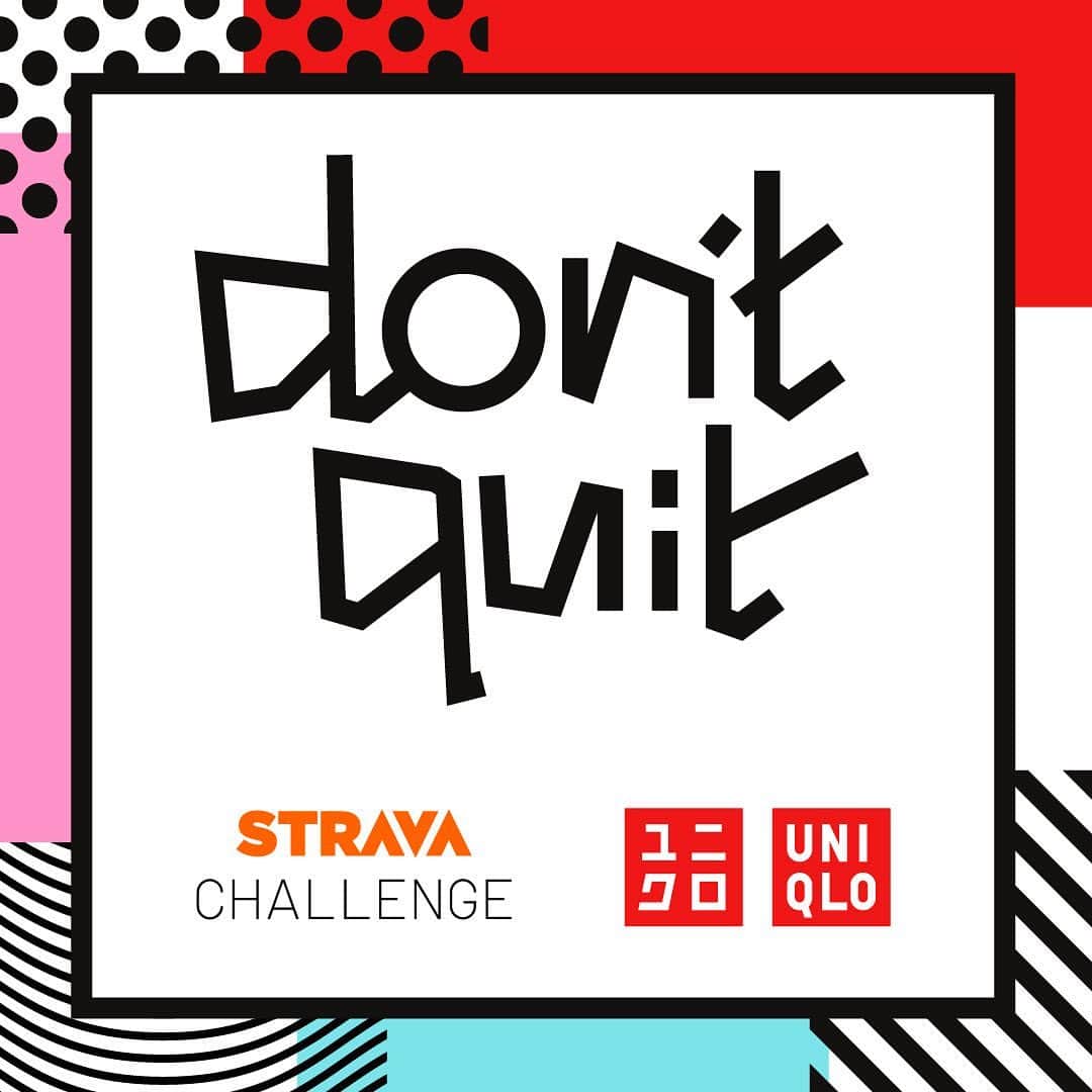 UNIQLO UKのインスタグラム：「Did you know that, statistically, this Friday is the day that people are most likely to give up on their new year's resolutions. #dontquit - join our Strava challenge for the chance to win one of three prizes worth £200 and even if you don't win, there will be a special discount on our products to reward you for your hard work. Simply, log 90 minutes of activity on Strava per week for the two weeks from the 18th January for a chance to win and for extra motivation join our Uniqlo Sport UK Strava Club.」