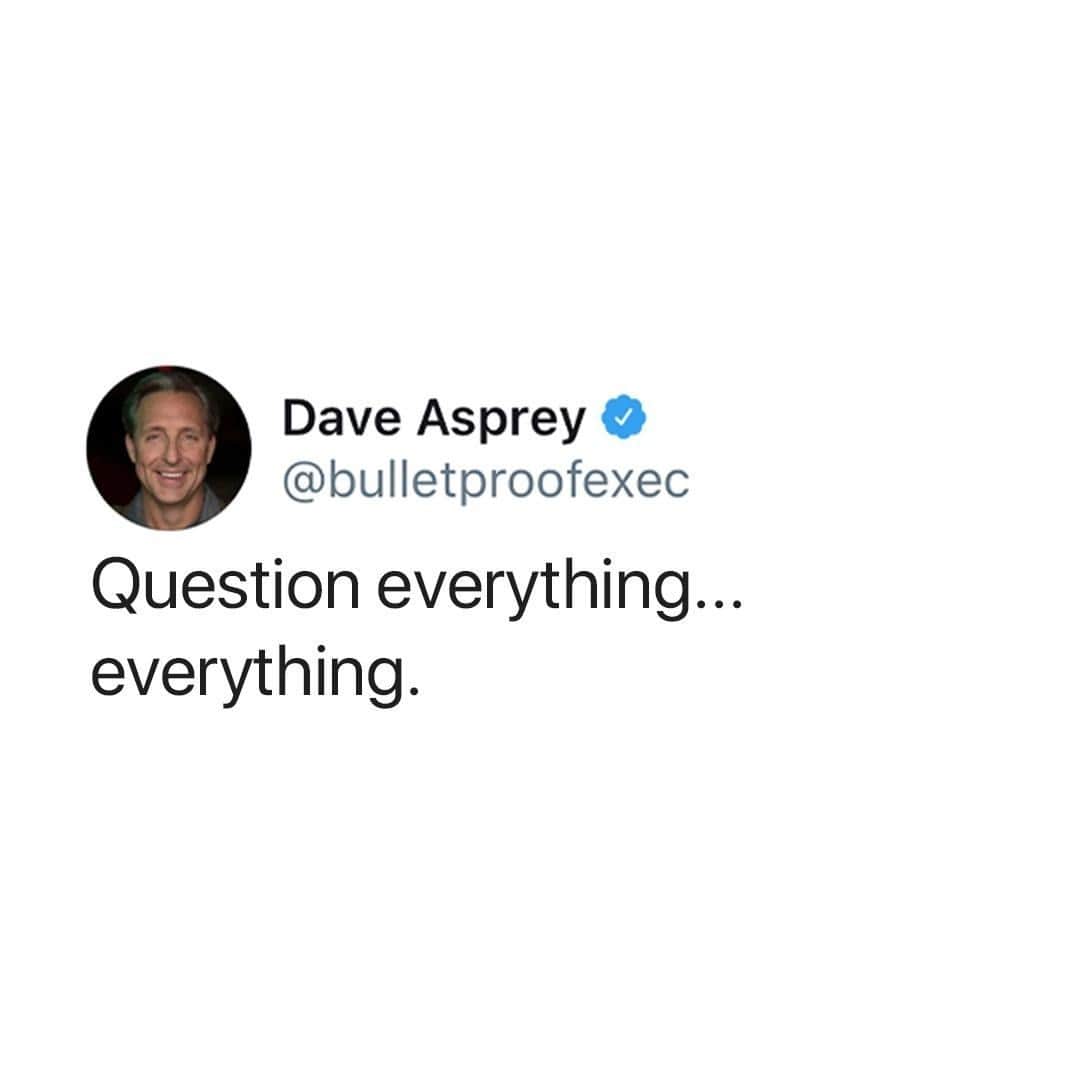 デイヴ・アスプリーさんのインスタグラム写真 - (デイヴ・アスプリーInstagram)「Seriously...we are beyond the "Information Age" and have catapulted into the "Overload of Information and DISinformation Age." It's your responsibility to excavate the truth and facts from trusted sources and insights with credible information.⁠ ⁠ Trust is earned and precious. I carefully and consistently share as many of my findings with you as possible. It is how @Bulletproof was even founded - a humble blog just sharing information like any great hacker would in a hacking community. The keyword is community. Community is one you get to choose and develop with care.⁠ ⁠ So thank you, biohacker community, for trusting me. I see all of your comments, letters, emails, DM's, etc. Every single one. It matters. You matter. We all matter.」1月9日 22時30分 - dave.asprey