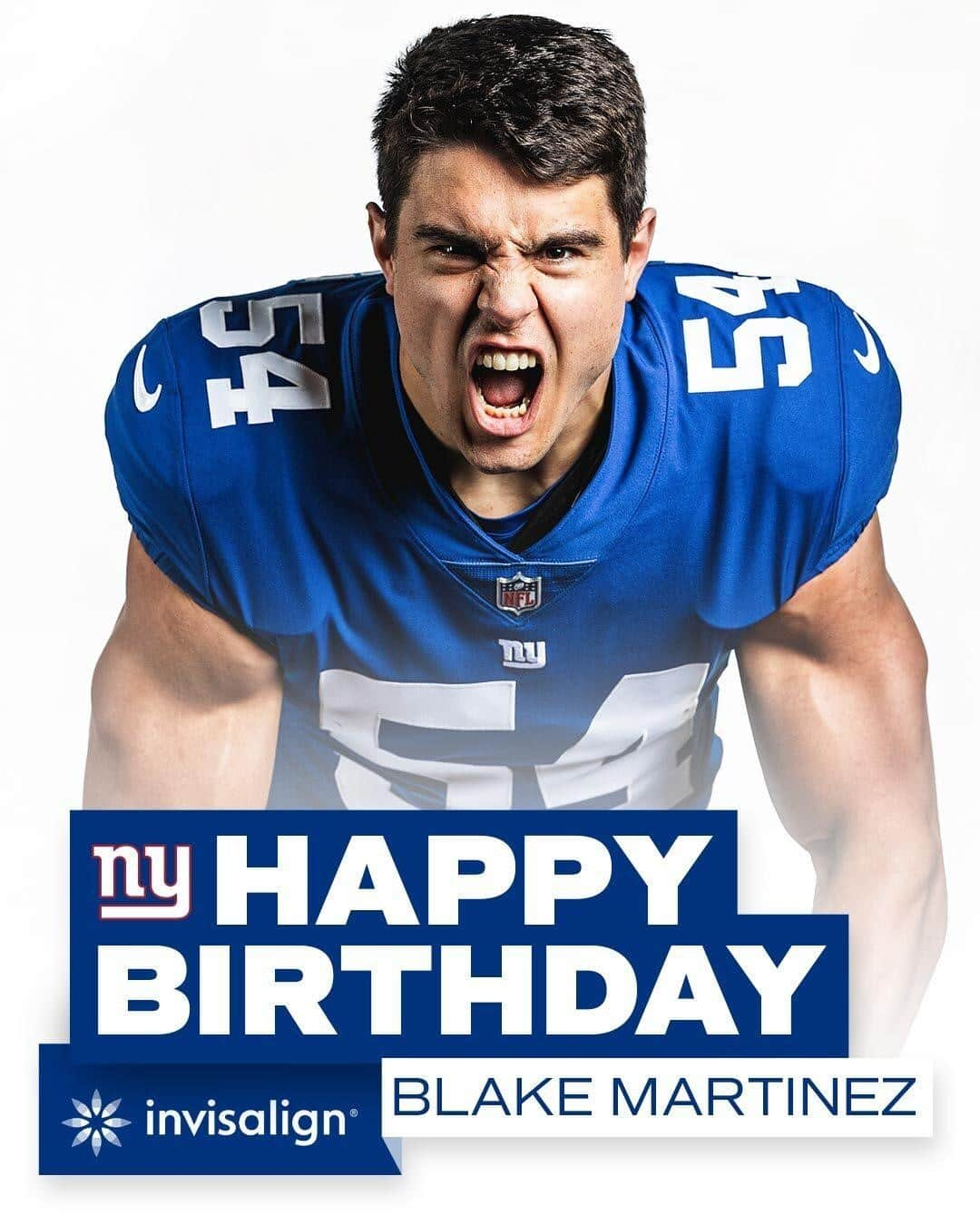 New York Giantsさんのインスタグラム写真 - (New York GiantsInstagram)「Happy Birthday Big Blake! 😤 ⁣ ⁣ @blake_martinez50 @invisalign」1月9日 23時01分 - nygiants