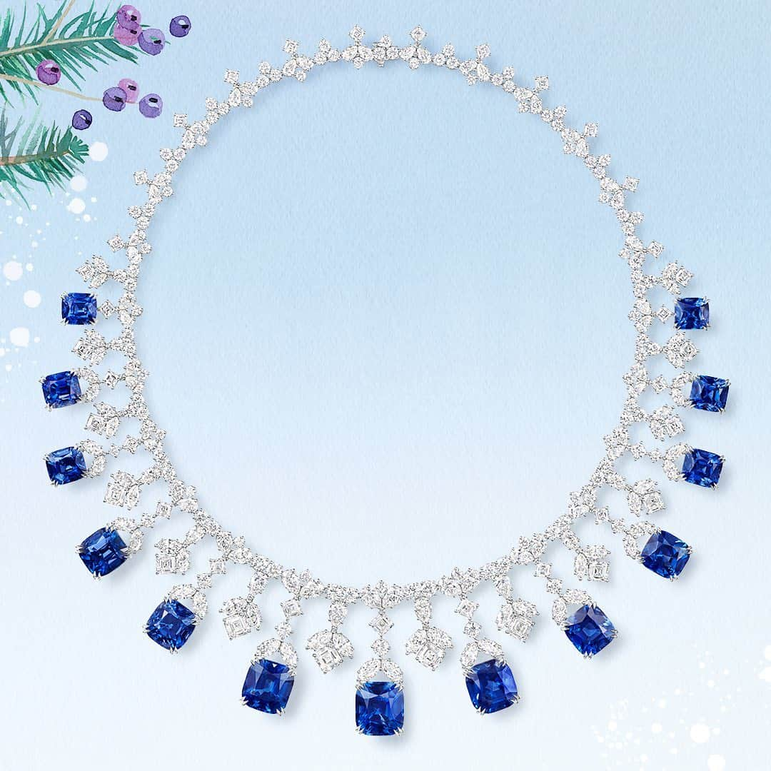 ハリー・ウィンストンさんのインスタグラム写真 - (ハリー・ウィンストンInstagram)「Sapphire snowflakes and #diamond flurries unite in a #highjewelry suite that evokes nature’s beauty. #WinstonInBloom #HarryWinston Tap the link in bio to dazzle in frosted winter gems.」1月9日 23時01分 - harrywinston