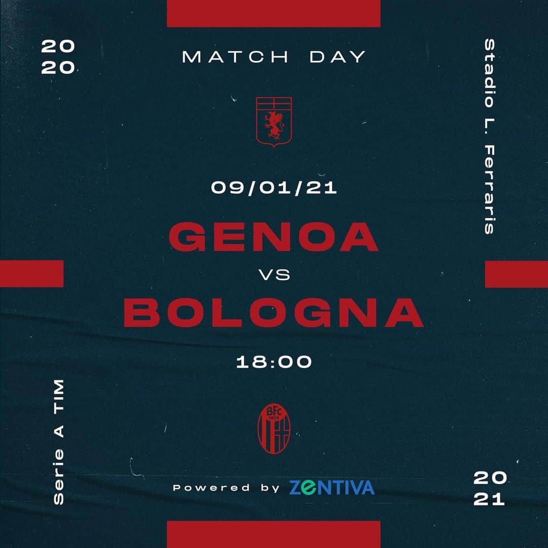 ジェノアCFCさんのインスタグラム写真 - (ジェノアCFCInstagram)「🔴🔵 #GenoaBologna  🏆 @seriea  💪 Forza, Grifone!  ✅ @zentivait」1月9日 17時30分 - genoacfc