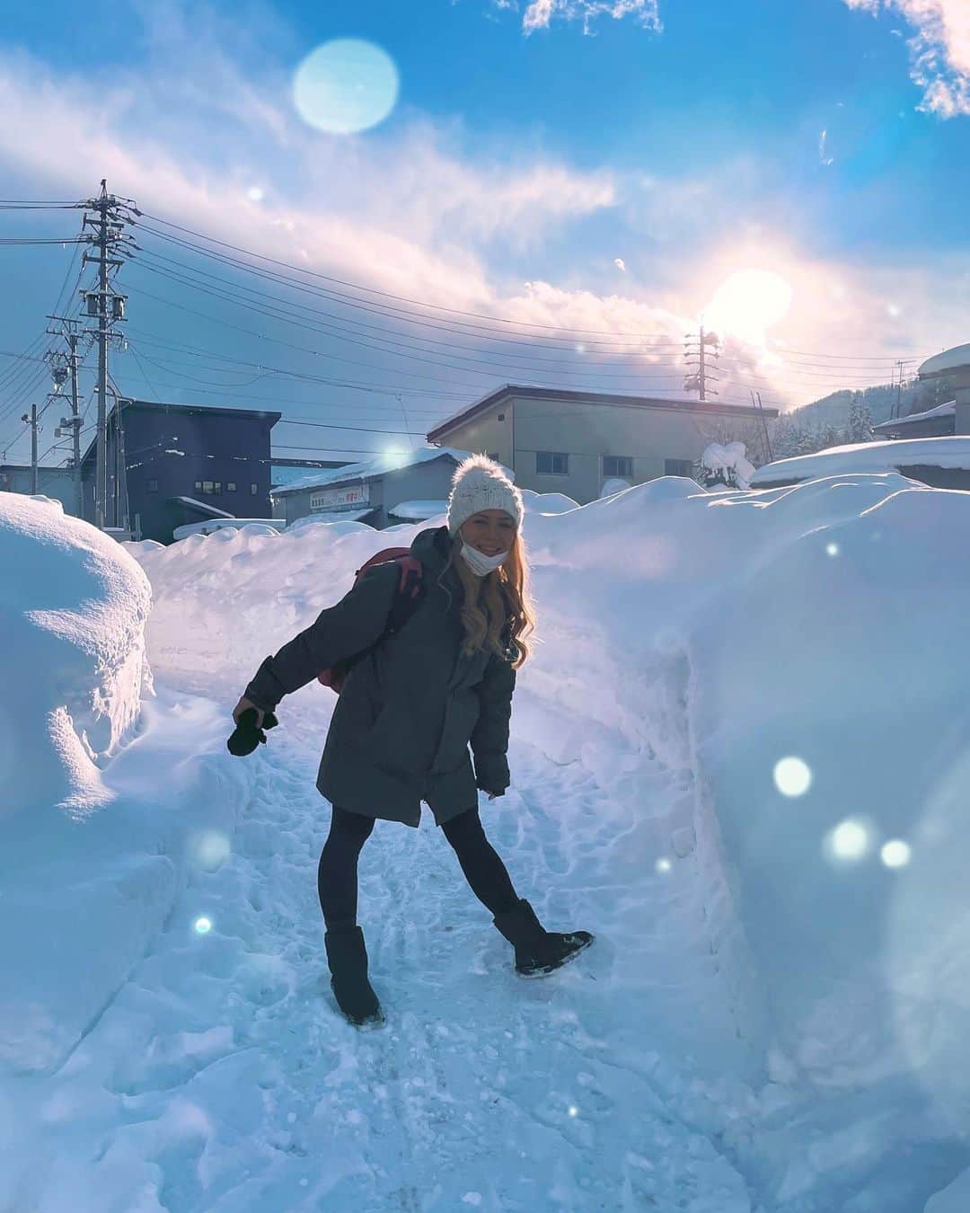 倉地美晴さんのインスタグラム写真 - (倉地美晴Instagram)「・ こんなに雪にかこまれたの初めて😂✨❄️ はしゃぎすぎちゃった🤣  #長野 #nagano #iiyama #飯山市 #雪 #雪景色」1月9日 19時54分 - miharu_kurachi