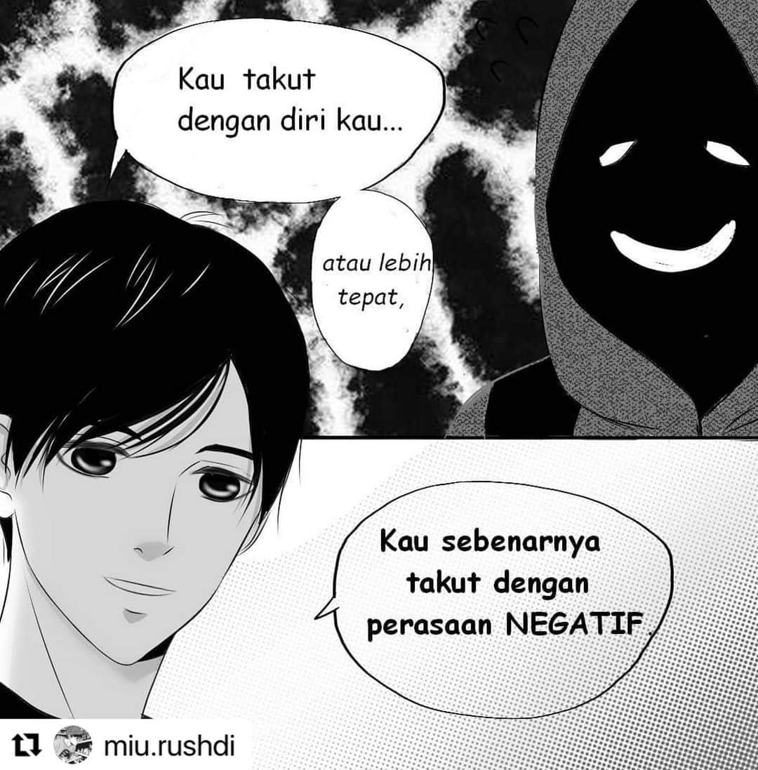 Koleksi Komik Malaysiaさんのインスタグラム写真 - (Koleksi Komik MalaysiaInstagram)「#Repost @miu.rushdi with @make_repost ・・・ -TOXIC POSITIVITY- . Setiap orang ada perasaan negatif. Tu lumrah manusia. Mana ada orang yang boleh happy sepanjang masa. Tak logik. Sebab tiada siapa boleh lari dari masalah atau ujian dalam dunia ni. Kalau ada orang yang  boleh rasa gembira setiap saat, setiap detik, jujurnya tu bukan manusia.  . Memang betul, sikap positif ni bagus. Tapi janganlah sampai berada dalam fasa 'in denial', atau fasa 'menafikan perasaan sendiri'. Seolah-olah anda tak layak untuk rasa kecewa, stress dan sedih.  .  Tuhan menguji kita dalam pelbagai aspek. Salah satunya sudah tentulah dari segi perasaan, emosi , dan mental.  . Ingat, "you can feel sad and stress but still be positive. But you CAN NEVER be positive while suppressing your emotions and feelings until you are damaging yourself ". . . . . . . . . . . . . . . . . . . #positivequotes #positivethoughts #selfcare #selfreminderquotes #mentalhealthawareness #mentalhealth #toxicpositivity #komikmotivasi #komiktarbiah #lukisandakwahmalaysia #komikdakwah #komiktarbiah #lukisanmalaysia #malaysiadrawing #inspirationalquotes #ayatayatmotivasi #katakatamotivasi #ayatpositive #rencahkehidupan #komik #animemalaysia #lukisantarbiah #islamicmotivationalquote #kitajagakita」1月9日 21時23分 - tokkmungg_exclusive