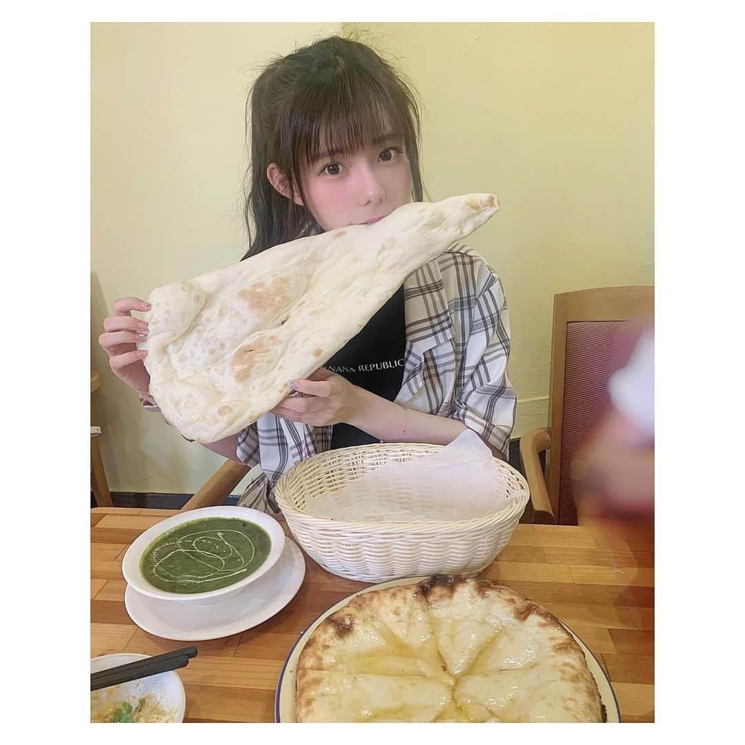 大森莉緒さんのインスタグラム写真 - (大森莉緒Instagram)「・ ・ インドカレー大好きマンはこちらです🤤🇮🇳笑 ・ ・ 明日22時〜SHOWROOMやります😘 是非遊びに来てね！ ・ ・ 新企画の視聴者投票は、1/16(土)までです！ まずは、上位7人に入れるように、皆さん投票よろしくお願いします🙏 ・ ・ 課題動画と、投票画面はストーリーのURLから見れます👀 ・ ・ #大森莉緒 #おーりお #おりおんず #ラストアイドル #ボリウッド #インド #インドカレー #ナン #チーズナン #ハニーチーズナン #下北沢グルメ #名古屋グルメ #curry #food #instagood #instafood #instapic #good  #음스타그램 #맛집 #음식 #푸드」1月9日 21時45分 - rio.ohmori