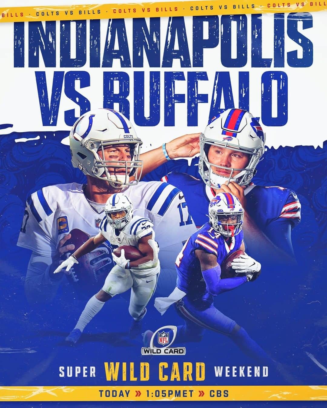 NFLさんのインスタグラム写真 - (NFLInstagram)「Colts vs. Bills gets #SuperWildCard Weekend started.  📺: #INDvsBUF -- TODAY 1:05pm ET on CBS 📱: NFL app // Yahoo Sports app」1月10日 0時00分 - nfl