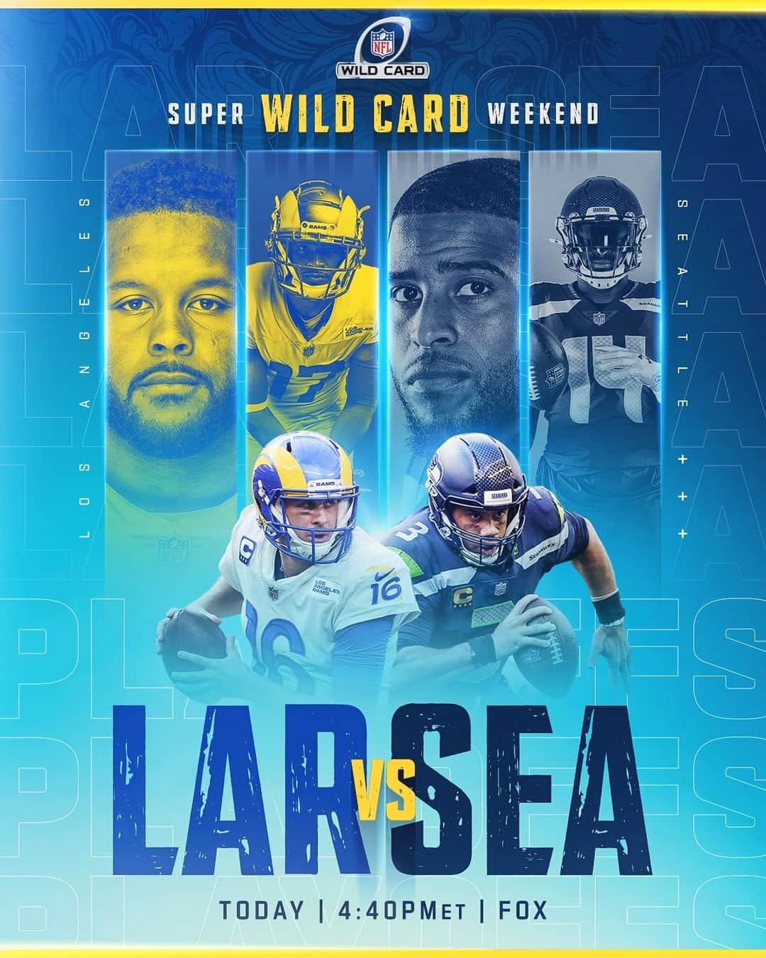 NFLさんのインスタグラム写真 - (NFLInstagram)「Rams vs. Seahawks. An NFC West match-up on #SuperWildCard Weekend.  📺: #LARvsSEA -- TODAY 4:40pm ET on FOX 📱: NFL app // Yahoo Sports app」1月10日 1時00分 - nfl