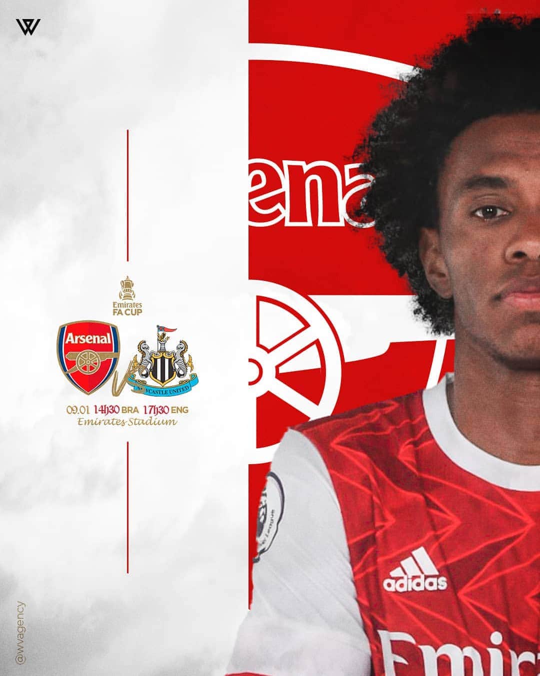 ウィリアンのインスタグラム：「Matchday! @emiratesfacup 💪👊 #W12 #arsenal #facup #gunners」