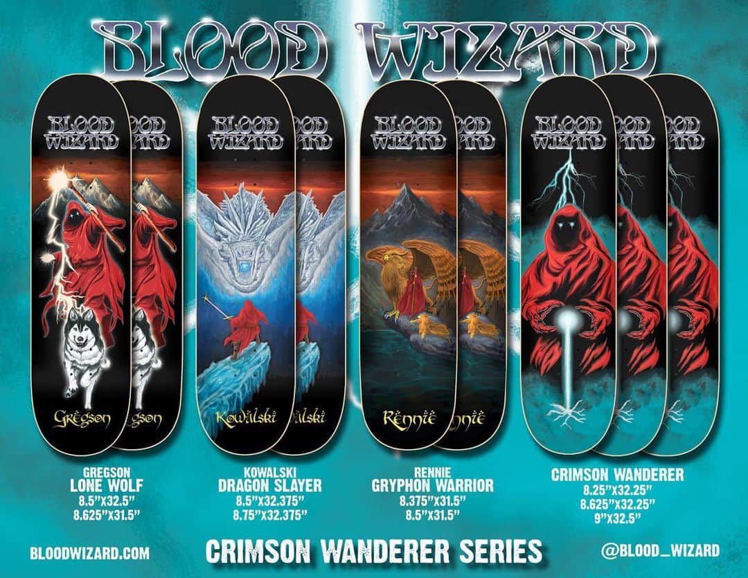 トリスタン・レニーのインスタグラム：「New @blood_wizard series heading to shops later this month🧙‍♂️🔥」
