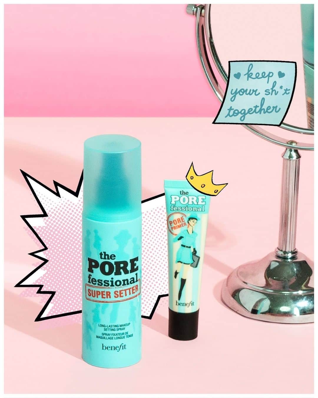 Benefit Cosmetics UKさんのインスタグラム写真 - (Benefit Cosmetics UKInstagram)「Want to control oil, blur pores and keep your makeup super set for 16 hours? We got you boo 😉 Our OG POREfessional primer paired with our NEW Super Setter are your new skin BFFs 👏」1月10日 3時30分 - benefitcosmeticsuk