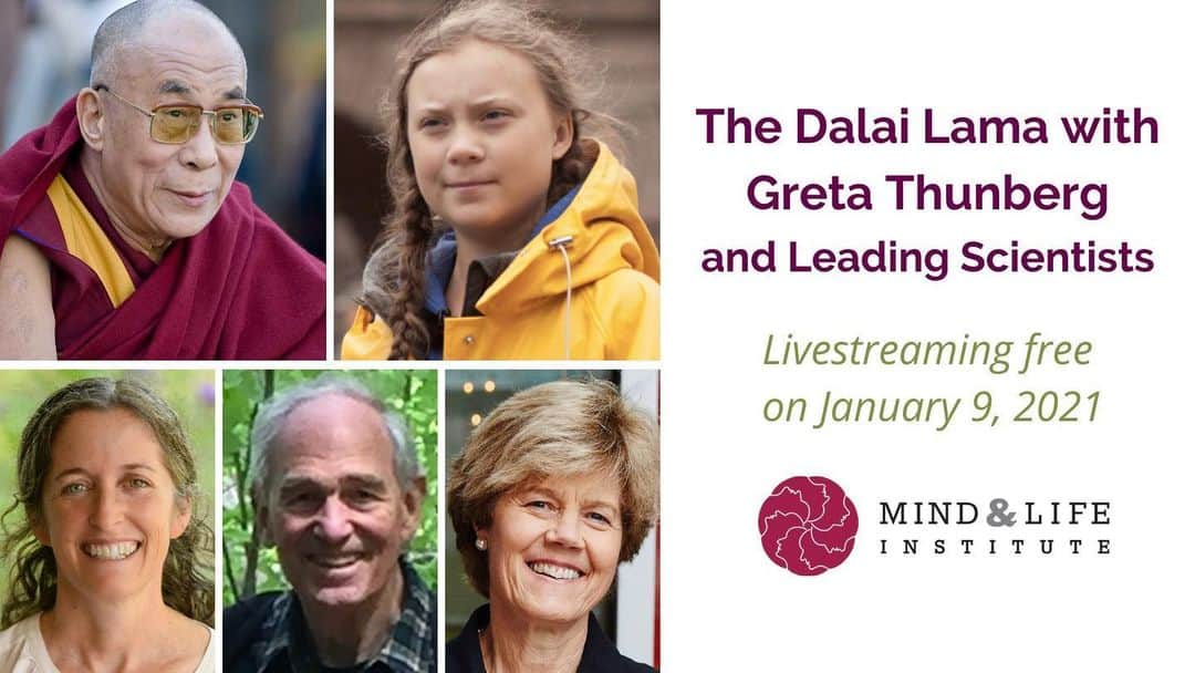 のインスタグラム：「Tonight 19:30 PST / 04:30 ECT you can watch a live conversation between me, HH Dalai Lama, Dr Diana Chapman Walsh, Dr Susan Natali, Dr William R. Moomaw, Susan Bauer-Wu and Dr Thupten Jinpa Langri for 'A Conversation on the Crisis of Climate Feedback Loops.'  Link in bio!」