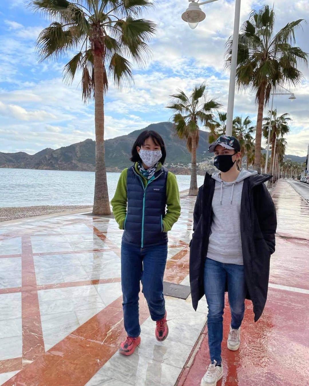 與那嶺恵理のインスタグラム：「Always nice to catch @jelenaericc up even though with mask 😷 2021 edition🌴🇪🇸  . . Just begin myself training camp here, keep it up each other 💪🏻😉 will ride together next time 🚴🏻‍♀️🚴🏻‍♀️ Thank you for having nice time 🙌🏻 . . 📸: @kyosuke.takei  #今日のエリさん」
