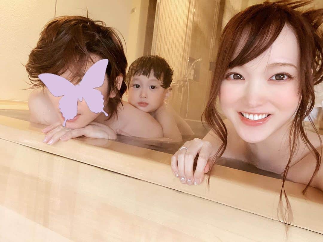 下田美咲さんのインスタグラム写真 - (下田美咲Instagram)「出産前の冒険納めの時。 楽しかった、愛おしかった、良い思い出が作れた。この二人と入る露天風呂が大好きだ。」1月10日 17時01分 - shimodamisaki815