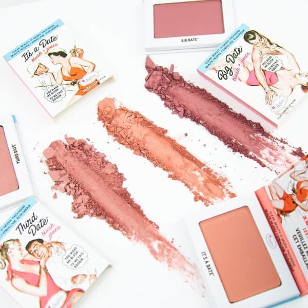 the Balmのインスタグラム：「{Giveaway} Who else loves our clean and green, Date Series blushes!?✨ Comment your favorite shade and two people will WIN the color of their choice 👇☺️  Ends 1/11 10 AM pst   #thebalm #thebalmcosmetics #blush #cleanbeauty」