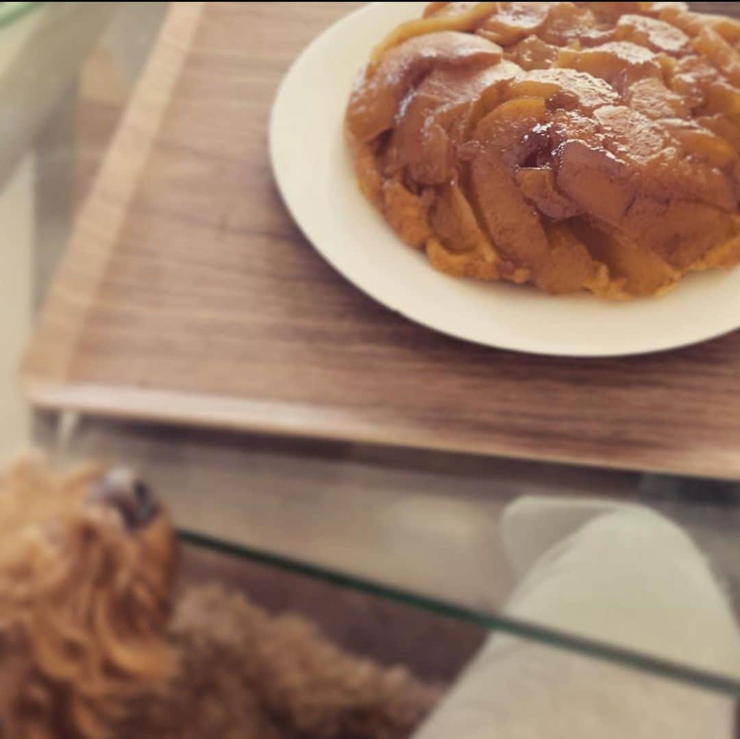 ジェイミー夏樹さんのインスタグラム写真 - (ジェイミー夏樹Instagram)「アップルパイはよく作るけど 炊飯器で作るタルトタタンはじめて作ってみた、なんて楽なの🥺  アップルフィリングのお気に入りは砂糖に加え  カルダモン シナモン 八角 レモンorオレンジ果汁　  パイの時もジャムの時も だいたいこのスパイス🍎」1月10日 20時44分 - jaimie__official