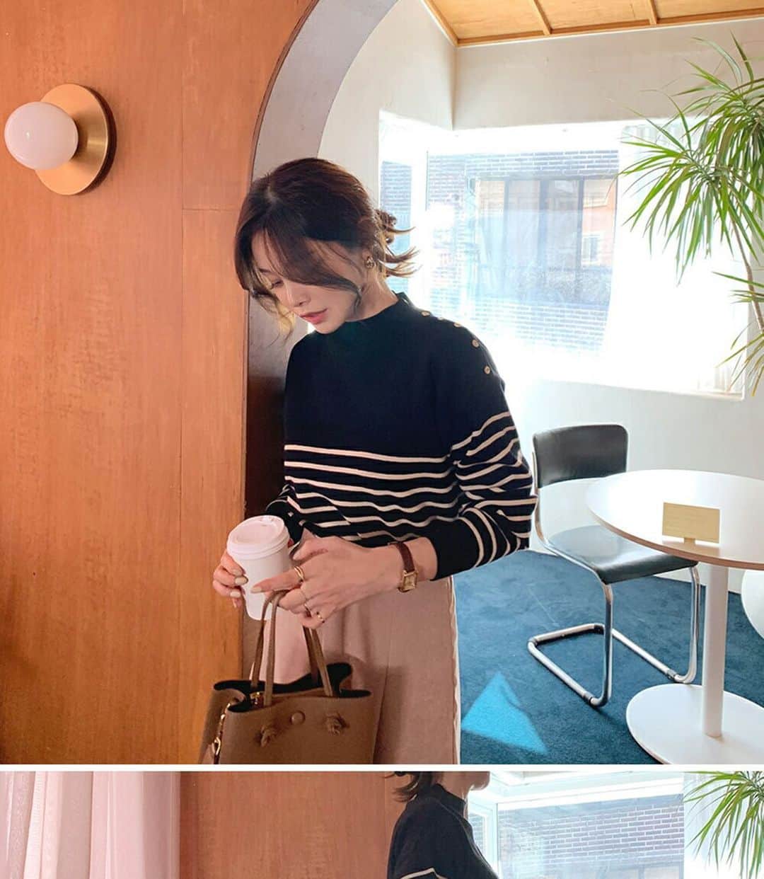 Fleur Fleurのインスタグラム：「[SS21 接受訂購現貨✈️🇯🇵］ 已經返貨嘅新SS21裏面🌸 一件間條針織特別受歡迎🙋🏻‍♀️ 有米色同埋黑色兩個顏色選擇 🤤✨✨ 全線現貨發售 WhatsApp查詢熱線：5572 9458  銅鑼灣門市地址：銅鑼灣恩平道52號2樓A室」