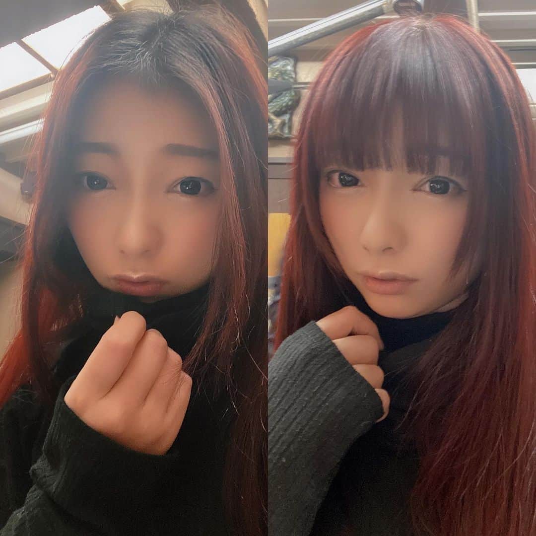 ツナマヨのインスタグラム：「@volumeharajuku  いつもお世話になってるボリュームさん♥️ 前髪はお嫌い…？」