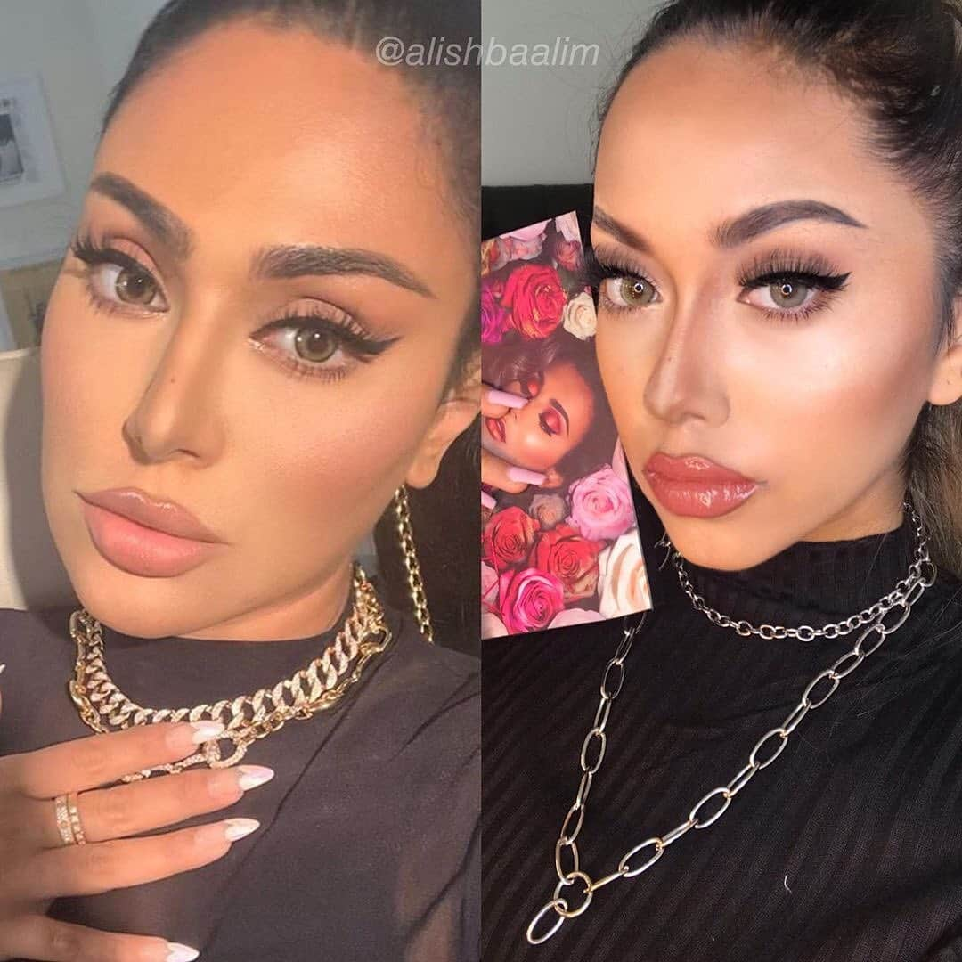 Huda Kattanさんのインスタグラム写真 - (Huda KattanInstagram)「Yassssssss I’m loving this!!! ❤️ @alishbaalim you did it waaaaay better honey 🔥🔥🔥  Products used: @hudabeautyshop #FauxFilter foundation in Amaretti #overachieverconcealer in Nougat #hudabeautyrosegoldremastered palette #hudabeautytantour in Light Pink Sands 3D highlighter Liquid matte in Trendsetter  #hudabeautylifeliner」1月10日 22時07分 - hudabeauty