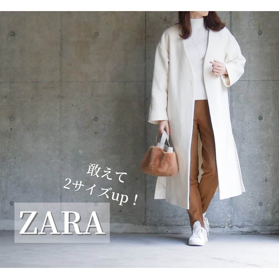 htrkmkさんのインスタグラム写真 - (htrkmkInstagram)「敢えて2サイズupしたZARAパンツ  ╭☞詳細レポはｽﾜｲﾌﾟ╭☞  セールだった ZARAのスウェードレギンス プチプラなのにクオリティ高くて チラ見せのレギンスじゃなく 普通にパンツとして履きたい！ と思ったので 色々試着した結果2サイズアップがちょうど良い感じに◎  コーデやアイテム詳細は @htrkmk プロフ欄リンクのブログにて✎☡ (ZARA製品の型番、ページなどもブログに記載あります) ✁┈┈┈┈┈┈┈┈┈┈┈┈┈┈┈┈  UNIQLOやGU ZARAなどの プチプラアイテムを使った きれいめカジュアルコーデ  トップスはSかM ボトムスはLかそれ以上、と 腰の骨盤が横に広くおお尻も大きい 極端なほどの洋梨体型ですが それでも細見えするように工夫してます  ✧キレイめプチプラコーデ: @htrkmk  ✧美容や共働き夫婦のライフスタイル: @htrkmk_lifestyle   ✁┈┈┈┈┈┈┈┈┈┈┈┈┈┈┈┈」1月10日 22時40分 - htrkmk