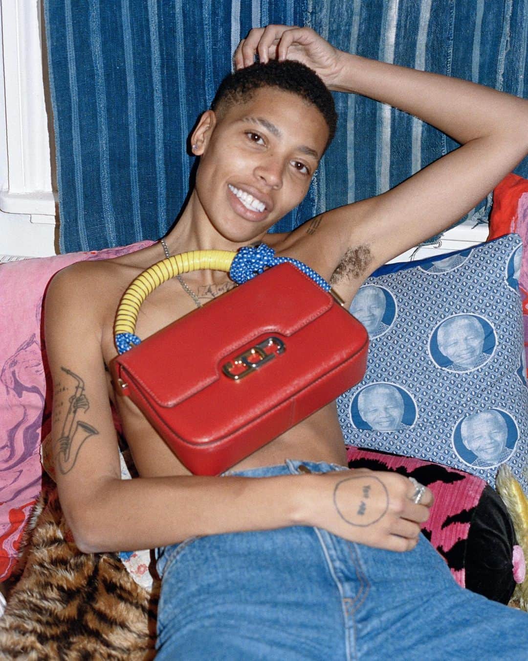 Marc Jacobsのインスタグラム：「Kai-Isaiah Jamal with THE J LINK.  Photographed by @IndigoLewinStudio Styled by @EmersonDanielle  December 9, 2020 in London, England.」