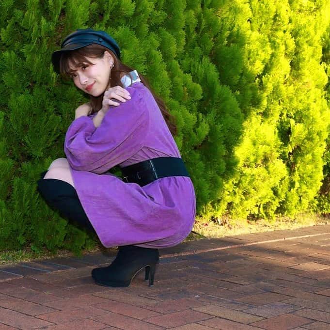 竹本ちえのインスタグラム：「💜 ‪ケセランパサラン見つけたし‬ ‪フレンチトースト美味しかったし‬ ‪一気見したドラマ面白かったし‬ ‪完全にツイてる。‬ 今際の国のアリス好きな感じだった！ ・ ・ ・ ・ ・ #goodnight  #photo #portraitphotography #portrait ⠀ #pleasefollowme #pleaselike⠀ #japan #tokyo #japanesegirl #me ⠀ #makeup #hairstyle ⠀ #instagood #instafashion #instalike  #💞#supergt #gridgirl ⠀ #スーパーgt #レースクイーン ⠀ #ヘアアレンジ #ロングヘア #前髪⠀ #ポートレート #撮影会 #一眼⠀ #東京 #今日の一枚」