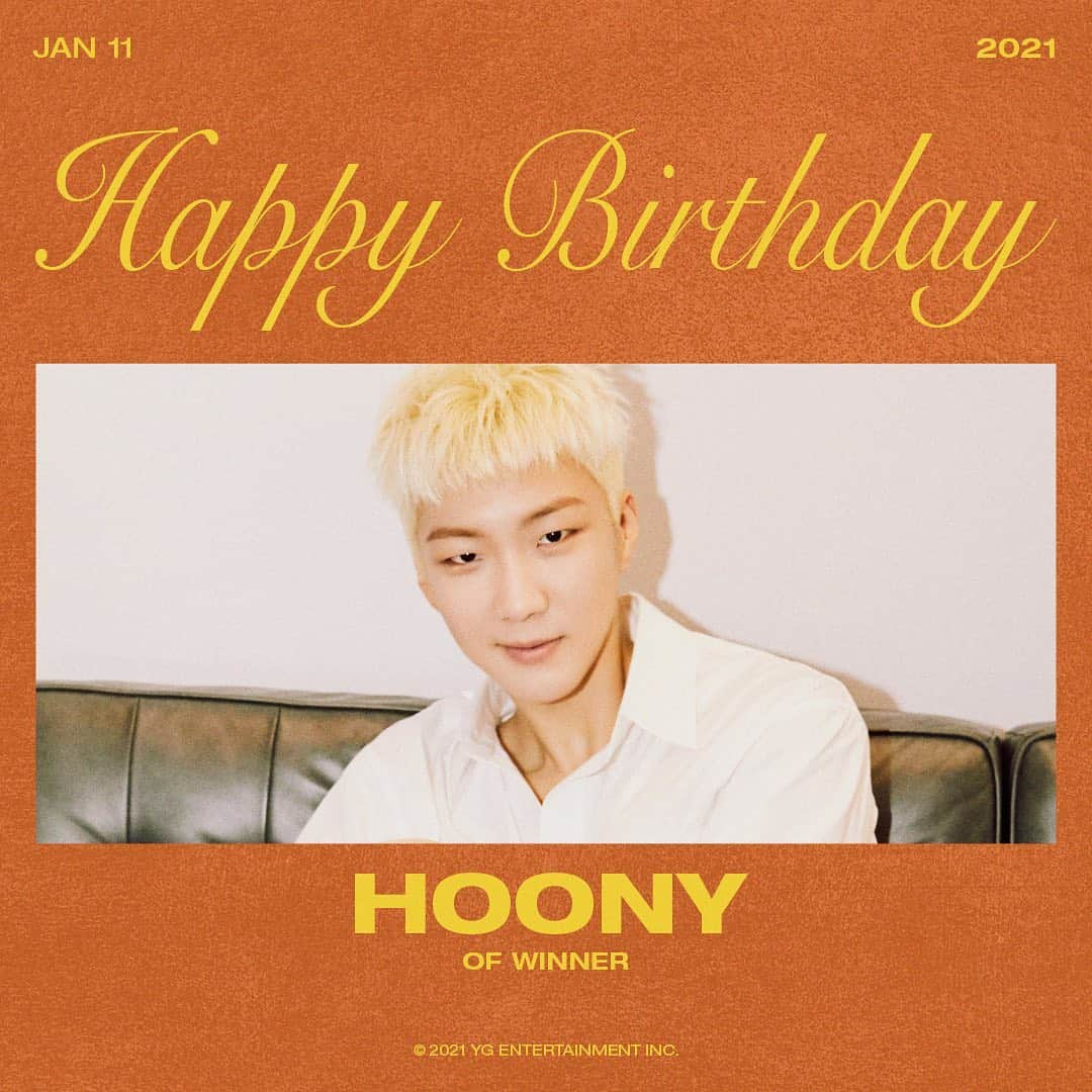 WINNERのインスタグラム：「[HOONY] HAPPY BIRTHDAY 🦁 ⠀ #WINNER #위너 #HOONY #이승훈 #HAPPYBIRTHDAY #20210111 #YG」