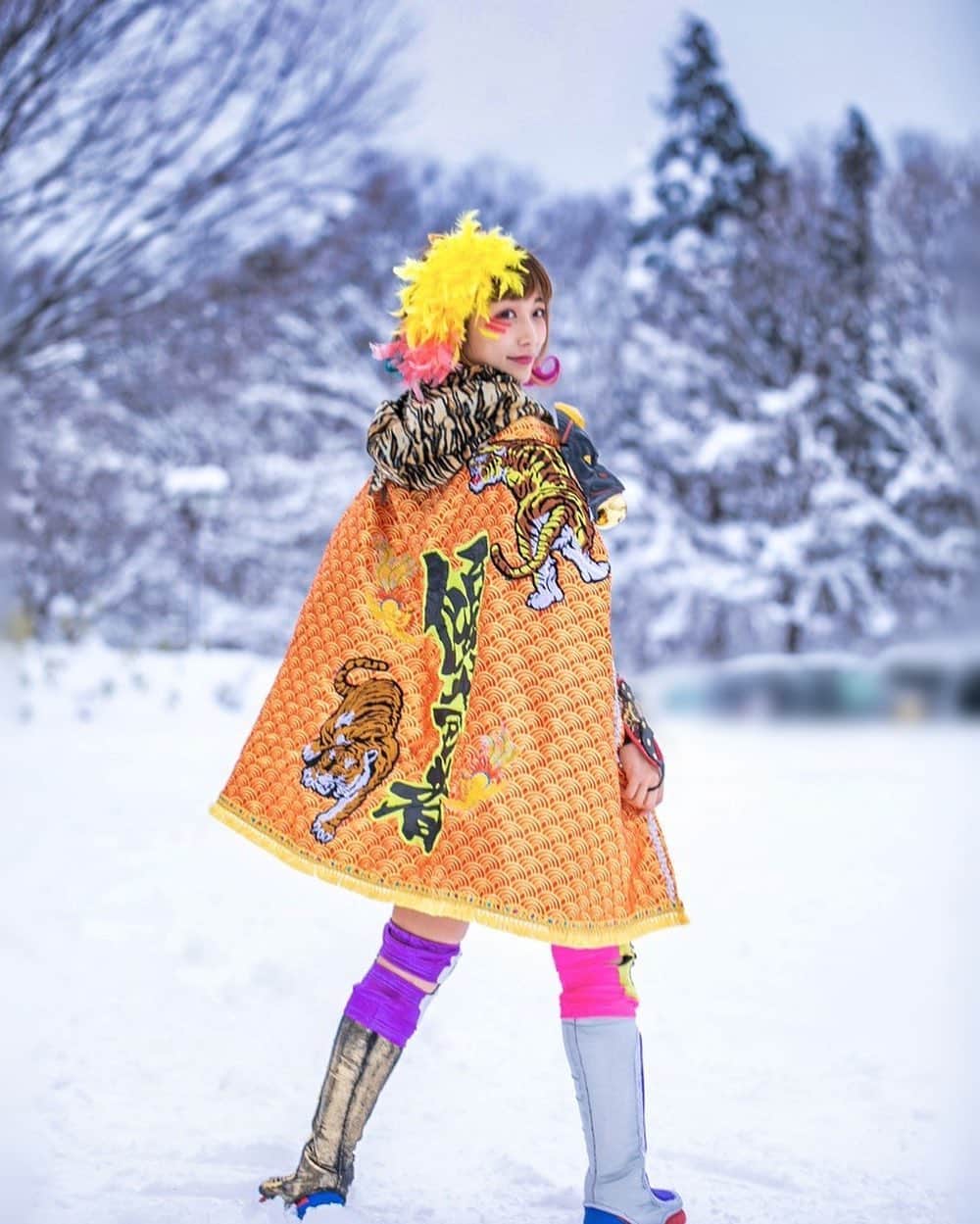 卯渚さやかさんのインスタグラム写真 - (卯渚さやかInstagram)「雪傾奇者 #stardom #ウナギ・サヤカ #ウナギカブキ #スターダム #女子プロレス」1月11日 0時30分 - unapiiiiiii
